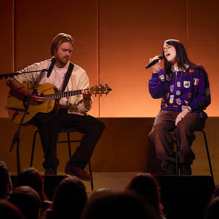 .billie eilish and FINNEAS cap their massive year with a special acoustic set in LA. Our 2024 Artist of the Year Live airs December 17th at 6pm PT / 9pm ET, only on Apple Music.