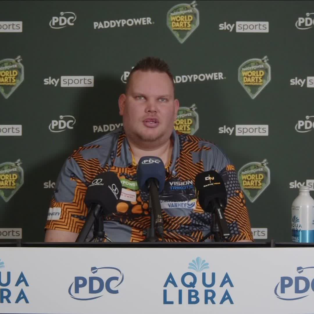 🗣️ "I have never been this nervous in my life!" Hear the thoughts of Dutch debutant Wesley Plaisier, who will now play Peter Wright after overcoming Japan's Ryusei Azemoto in round one! #WCDarts