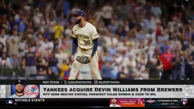 "When this guy is healthy... he's one of the two best closers, in my book, along with Emmanuel Clase. This is a big deal for the Yankees." Matty V and Harold react to the Yankees acquiring Devin Williams. #MLBNHotStove