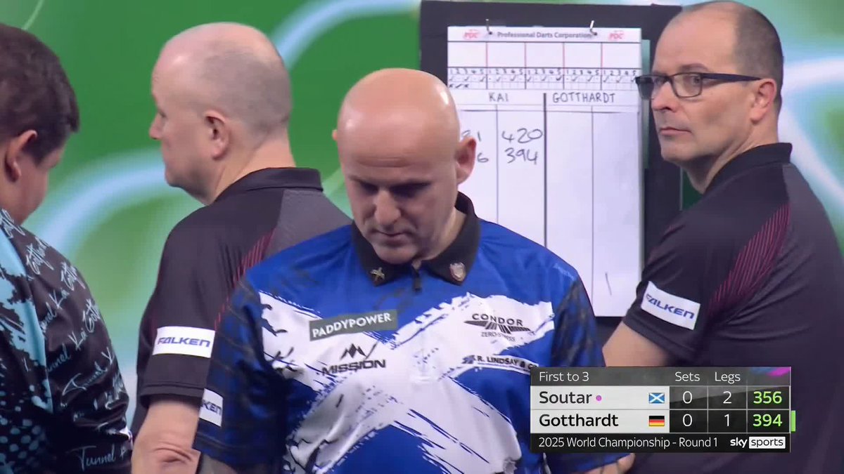 Well you don't see that every day... Kai Gotthardt has snapped one of his darts in half 😅😬