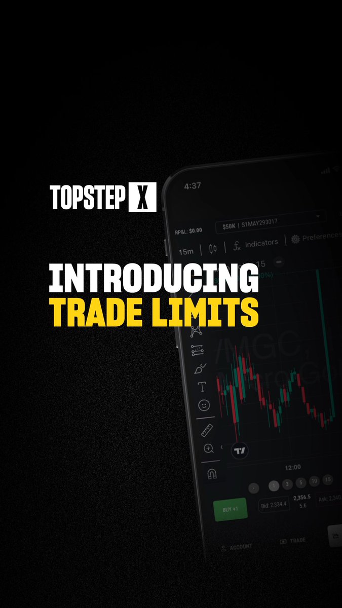 🚨 New TopstepX feature alert! 🚨 You now have the power to set Trade Limits and have more control over your trading. Set a customized daily or weekly limit, and TopstepX will block any trades above your limit. 🔒 Set your limits and build better habits on TopstepX today! 📈 #topstepx #tradelimits #topstep #trader #futurestrading #livetrading