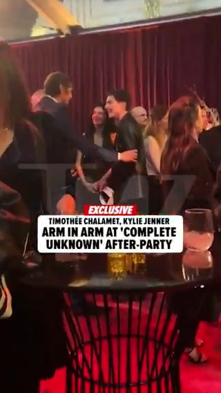 Awwwww 💕 #TimothéeChalamet and #KylieJenner were seen together at the after-party for Timothée's new #BobDylan biopic in L.A. last week. Full story here: ✨