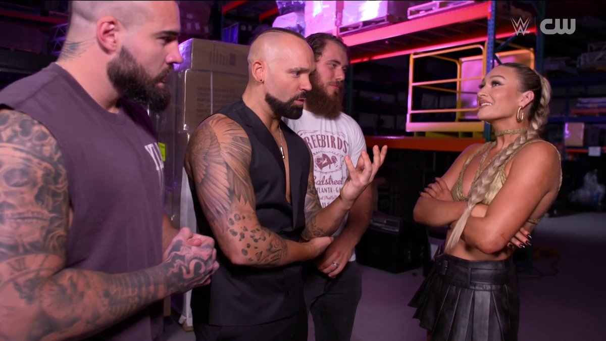 After last week's run-in with ¯\(°_o)/¯ &amp; Pax, a plotting Shawn Spears™️ has a conversation with IZZI DAME backstage.... #WWENXT