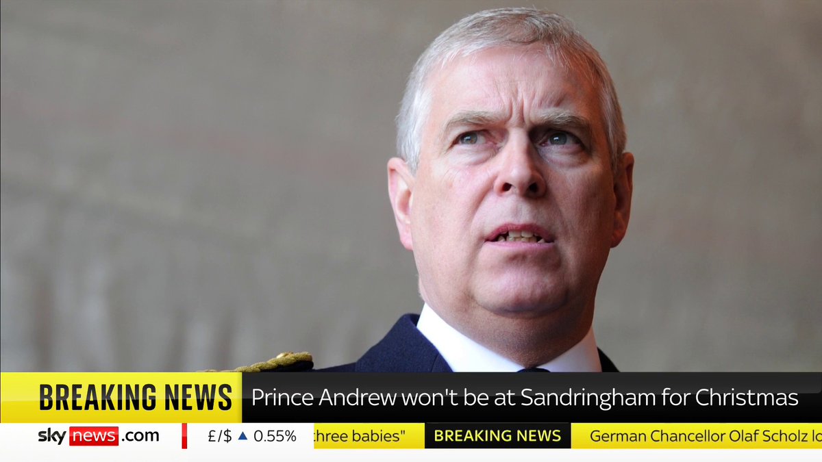 BREAKING: It will probably come as no surprise to anyone to hear Prince Andrew and Sarah Ferguson will not join the rest of the Royal Family for Christmas at Sandringham, Sky News understands