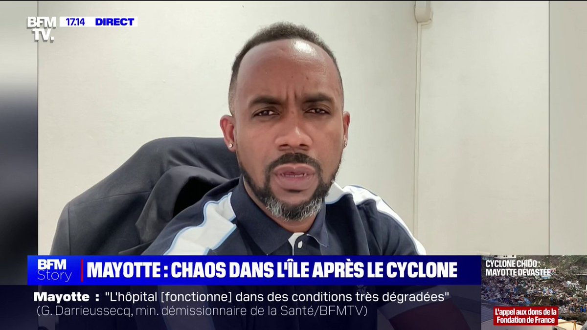 Mayotte: "La solidarité nationale va devoir jouer pleinement son rôle", pour Davy Rimane (député GDR de la Guyane et président de la délégation Outre-mer à l'Assemblée)