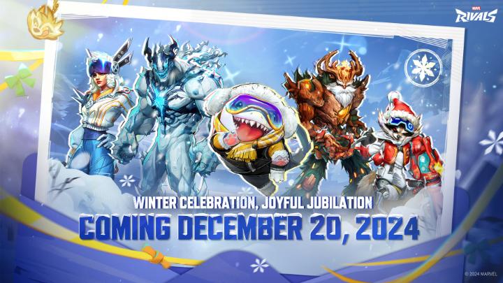 Enjoy the Marvel Rivals Winter Celebration, starting December 20, featuring Jeff's Winter Splash Celebration, special holiday-themed costumes, new game modes, and a few surprises, including a special greeting card with gifts from Jeff, and more! ❄️🎄