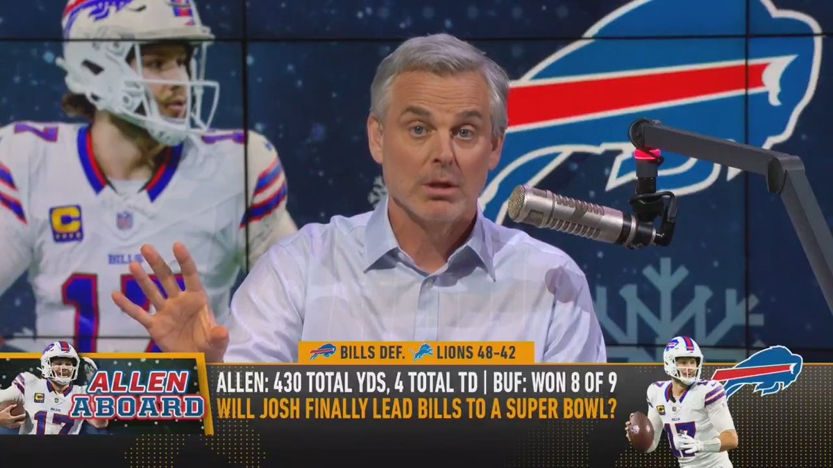 Josh Allen is the most talented quarterback of all-time: "I'll die on that hill... We're all lucky we were born in a time you can watch him. I've never seen anything like it." — @ColinCowherd
