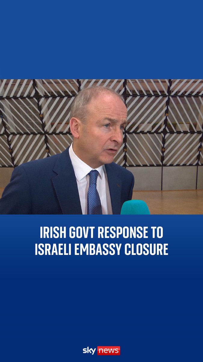 "Recognising the state of Palestine... is not a hostile act." Irish foreign minister Micheal Martin speaks after Israel ordered the closure of its embassy in Dublin.