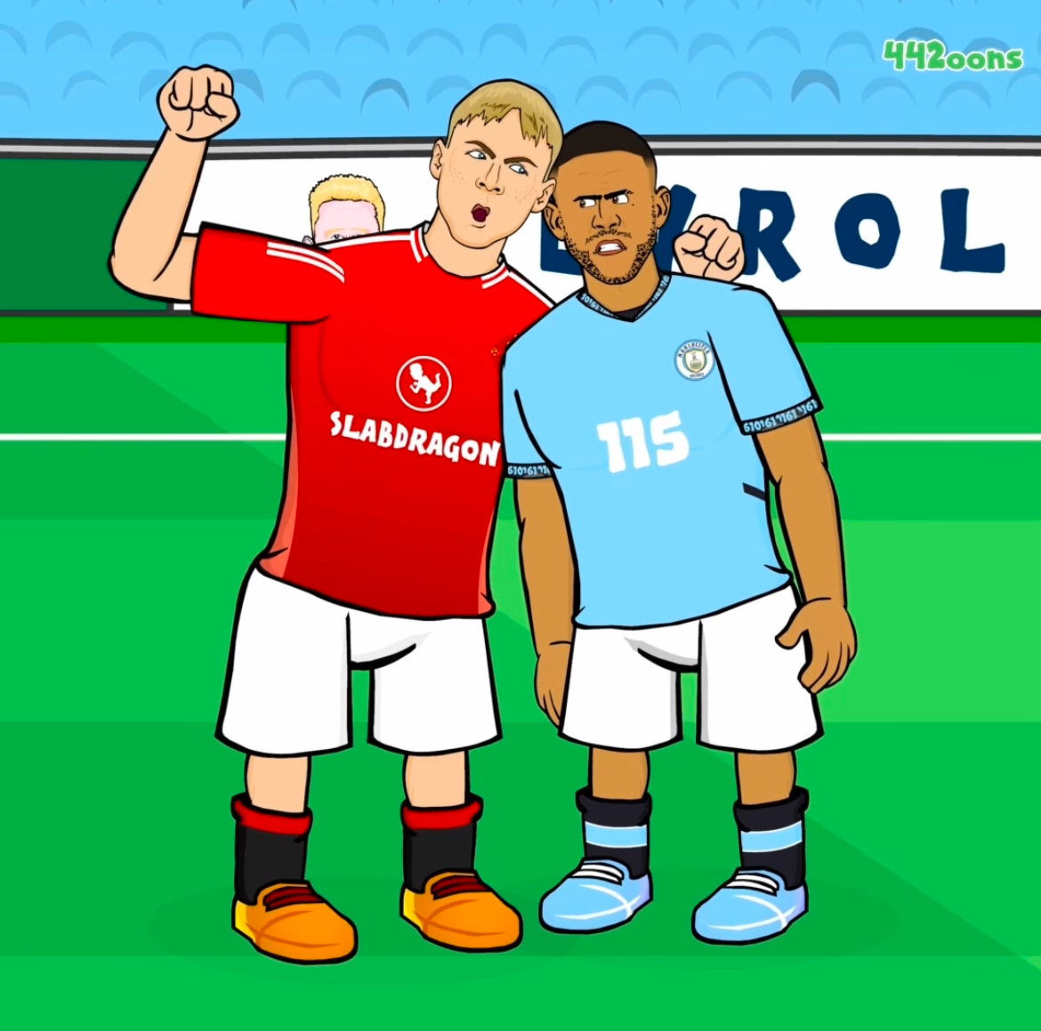 Man City vs Man Utd - the cartoon