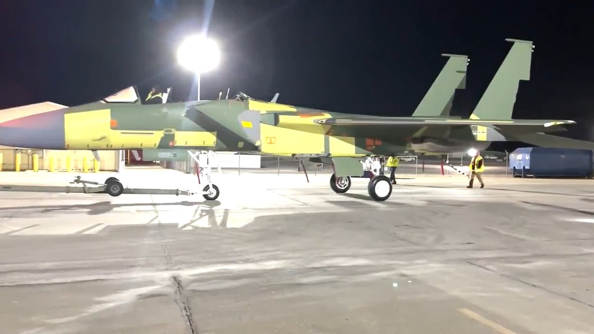 Eagle II on the move! 🦅 #F15EX EX9, the first jet in Lot 2 for the @USAirForce, is moving from the factory to the flight line in preparation for flight testing.