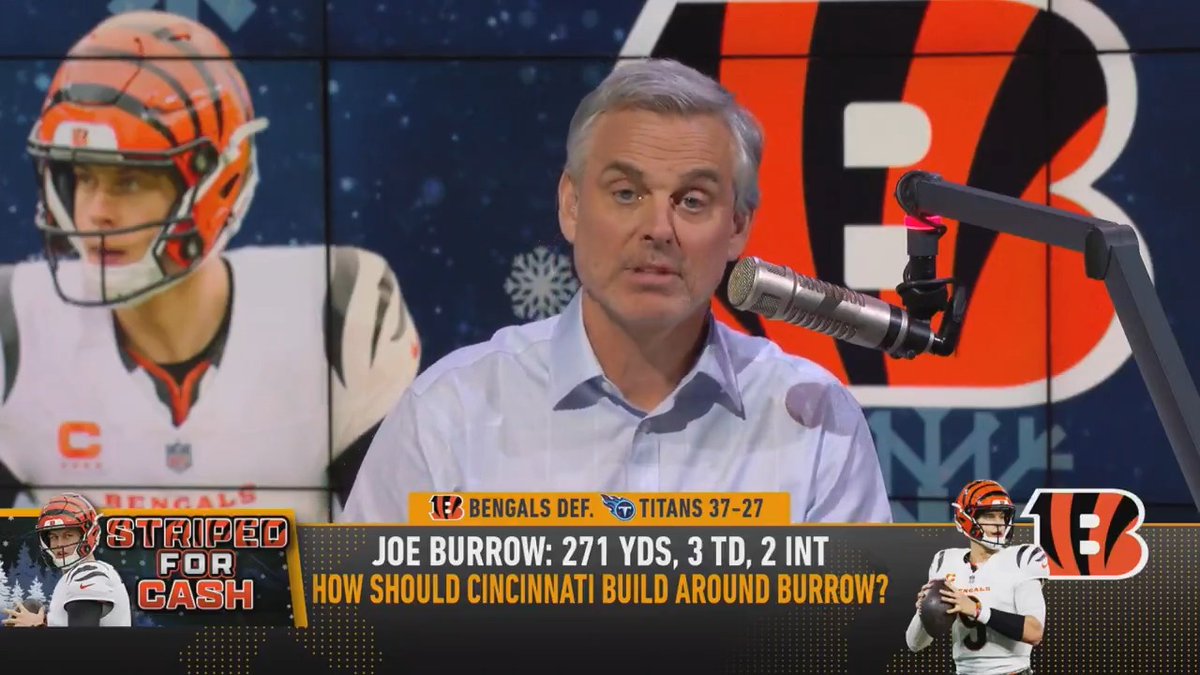 "I'm going to defend Joe Burrow here... His standards are winning games and playing at a high level." - Colin Cowherd