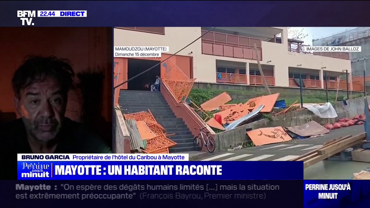 💬 "J'ai extrêmement soif" ➡ Le témoignage de Bruno Garcia, propriétaire d'un hôtel à Mayotte, privé d'eau potable après le passage du cyclone Chido