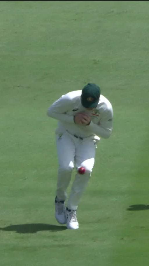 First ball of the day and dropped! #AUSvIND