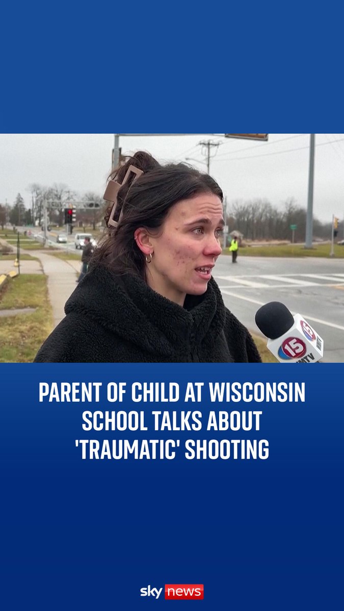 "I'm very aware that the world is like this." The mother of a child at Wisconsin's Abundant Life Christian School talks about a "traumatic" shooting in which three people, including a teenage suspect, died and several others were injured. Read more: