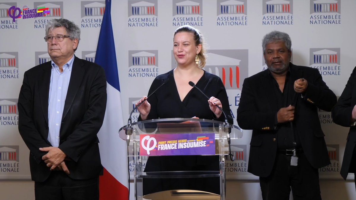 🔴🗣 « Dans le cas où M. Bayrou ne se soumettrait pas à un vote de confiance, nous déposerons une motion de censure. Et vous noterez que, aux côtés des 64 % des Français qui sont pour la démission du Président, il y a maintenant 56% des Français favorables à la fin de la 5ème République et surtout à la 6ème République que nous appelons de nos vœux ! » - Mathilde Panot
