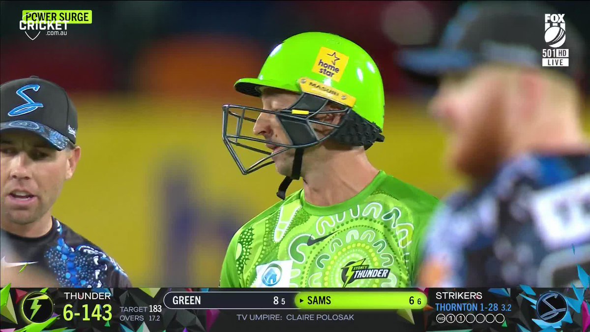 Out or not out? This was close... #BBL14