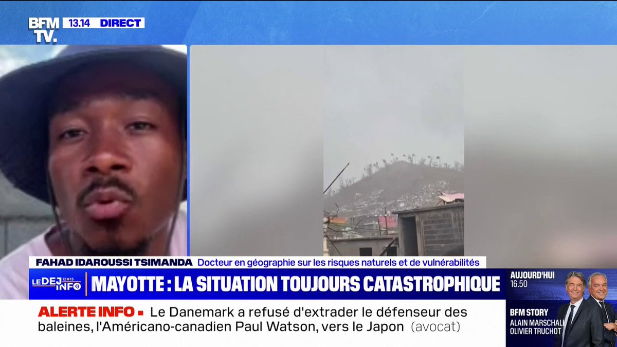 Mayotte: "La situation est apocalyptique", déplore ce docteur en géographie sur les risques naturels