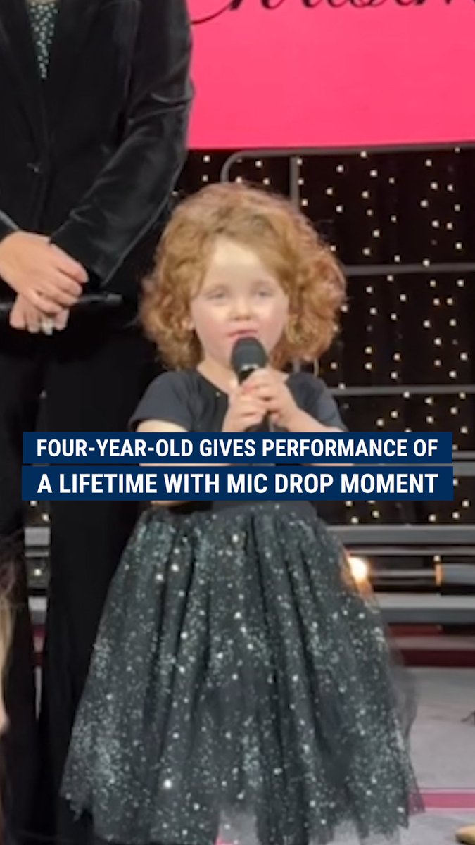 "VERY PROUD OF MYSELF": Four-year-old stuns Christmas show crowd with a nod to her own performance — and a special message to the critics in her class.