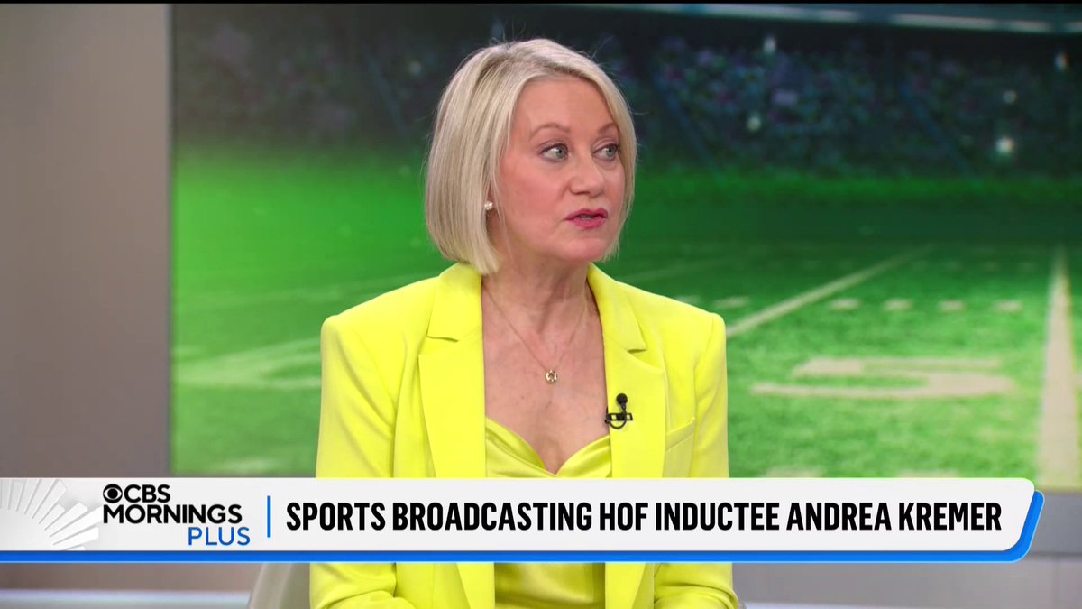 .CBS Sports' Andrea Kremer, one of the most accomplished journalists in sports, is being inducted into the #SBHOF, which she calls “the highest honor in our profession.” She shares what the honor means to her and recalls some of the biggest moments of her career so far.