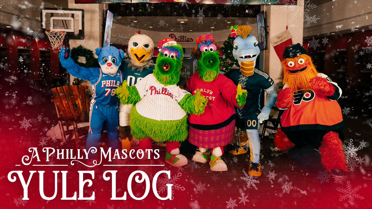 The Phanatic gathered all his friends around the fire to celebrate the holiday season as only they can Now Playing: A Philly Mascots Yule Log 🪵🔥 📺