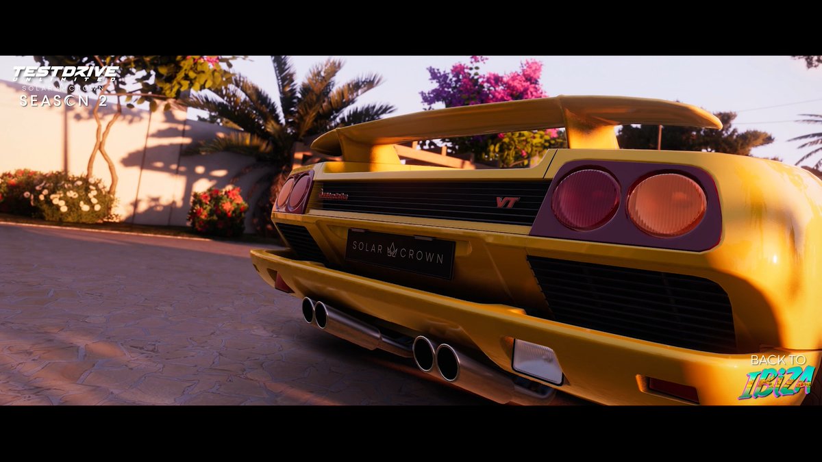 🏁 The Lamborghini Diablo VT is now drivable in Test Drive Unlimited Solar Crown! ☀️ Unlock this beast by reaching the level 25 of the Season 2 Solar Pass, offered to all players!