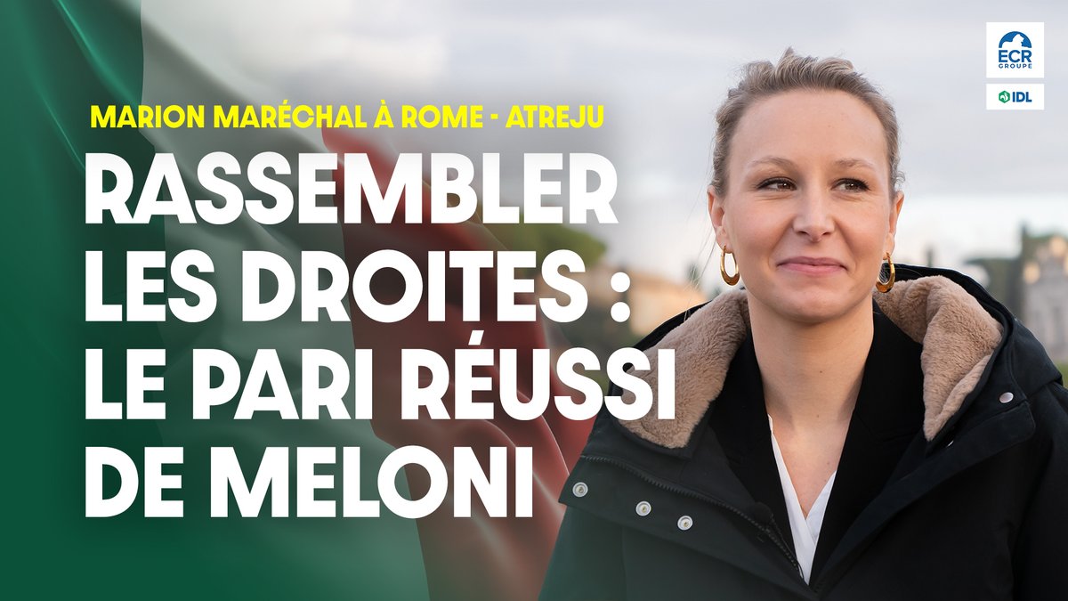 C'est ici, à Rome, au festival #Atreju, que s'illustre le pari réussi de Giorgia Meloni : rassembler les droites. Aujourd’hui, elle relève l’Italie et nous inspire, demain nous relèverons la France ! Identité Libertés 🤝 Fratelli d'Italia 🇮🇹