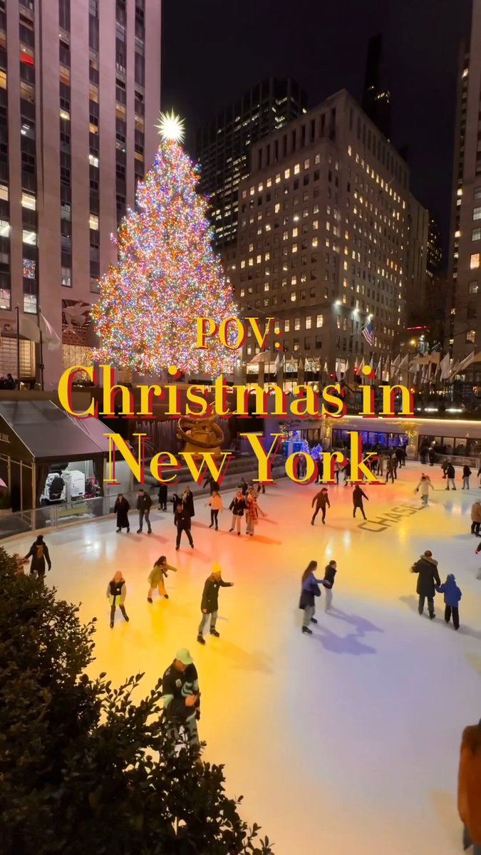 Welcome to New York’s home for the holidays. ⛸️ The Rink at Rockefeller Center Presented by Chase Freedom Chase 🌃 Radio City 👼 Christmas Angels in the Channel Gardens 🏠 The Après Skate Chalets Presented by Balsam Hill