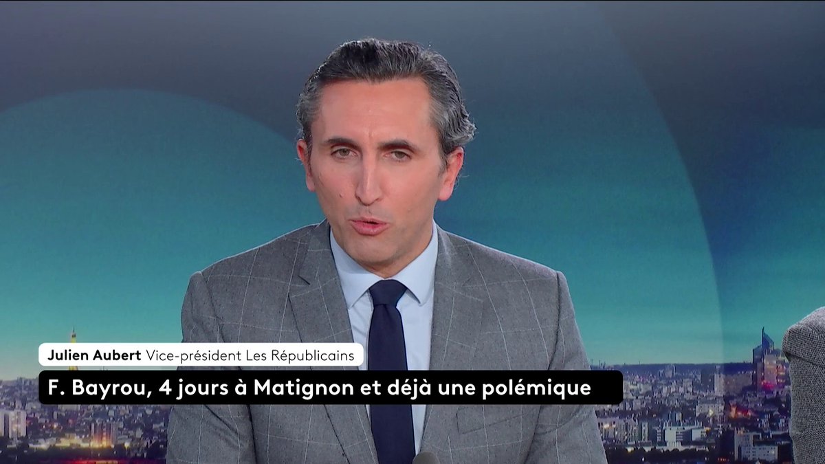 🔴🗣️ "Il a eu tord d'aller à Pau. Ce n'était pas le moment d'ouvrir cette séquence", réagit le vice-président LR Julien Aubert sur le déplacement de François Bayrou au même moment que la réunion de crise sur Mayotte.