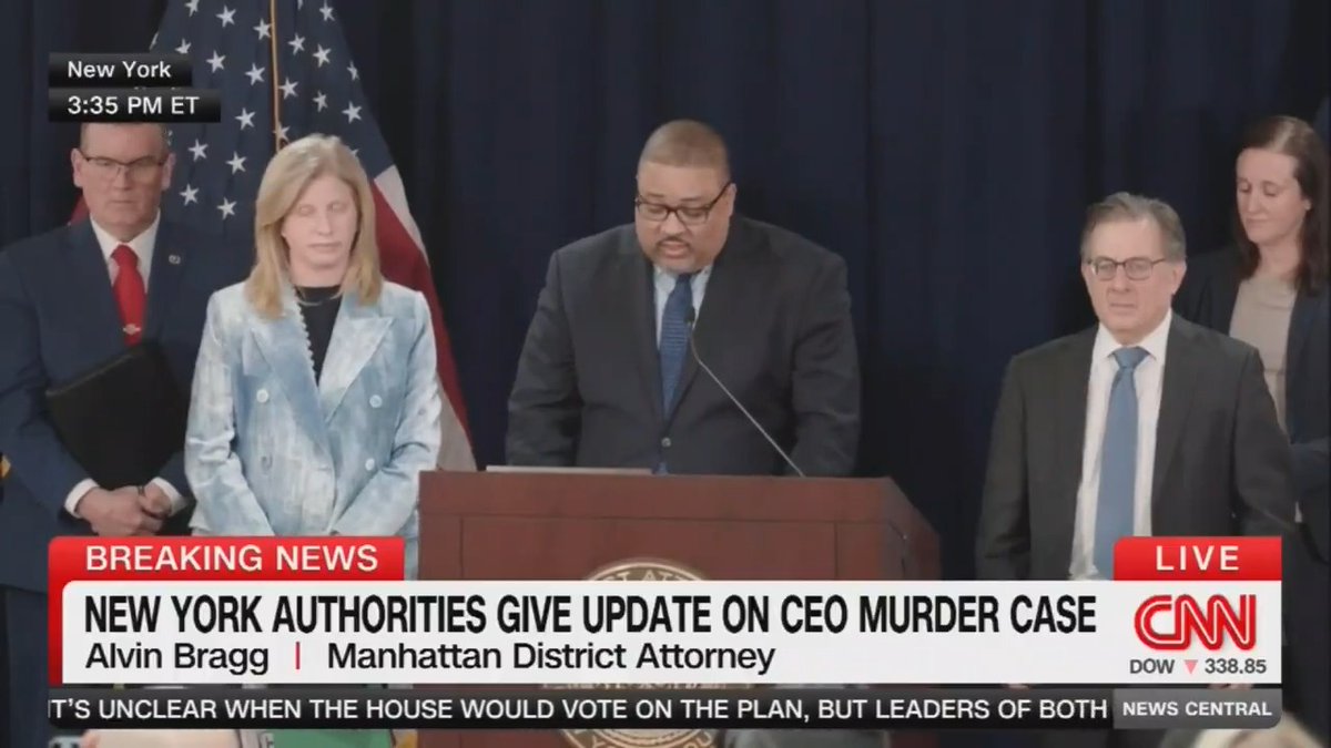 “Luigi Mangione ... is charged with one count of murder in the first degree ... including one count of murder in the second degree as an act of terrorism.” — Manhattan DA Alvin Bragg gives update on charges against Luigi Mangione, suspect in killing of UnitedHealthcare CEO