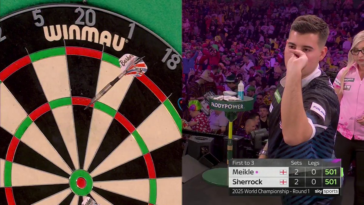 Ryan Meikle beats Fallon Sherrock to advance to the second round to take on Luke Littler 🎯