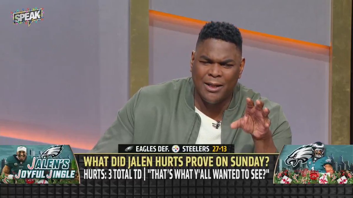 .@Keyshawn: Jalen Hurts didn't prove anything to me, but he proved something to the haters.