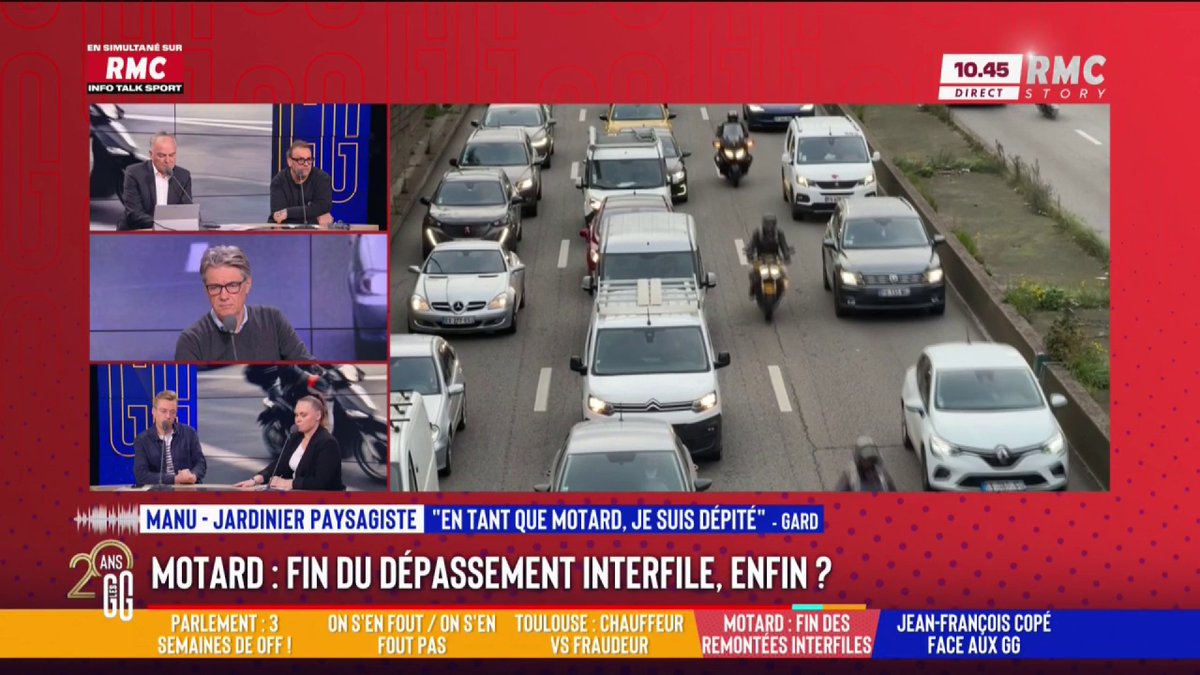 🏍️Au 1er janvier, les motards ne pourront plus doubler entre les files ! 📞 Manu, motard : "On va pas s'arrêter de le faire ! Le but d'être en 2 roues c'est pas de faire la queue... sinon je reste au chaud dans la voiture !" #GGRMC