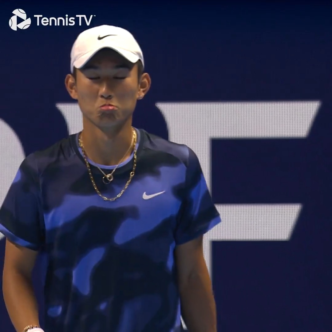 No lets, no problem 🤷♂️ The unique ace only seen at the #NextGenATPFinals: