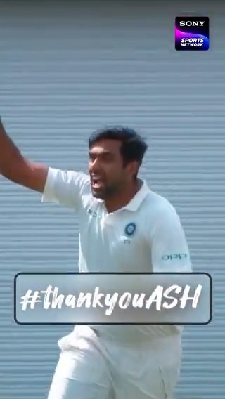 Sony Sports video for Ravi Ashwin. 🐐