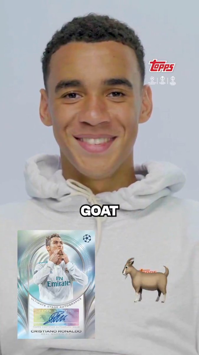 Jamal Musiala rates Messi, Ronaldo, Vini Jr & more in word association 👀 @topps_uk
