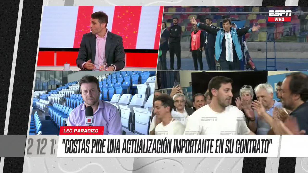 "COSTAS PIDIÓ ENTRE 6 Y 7 VECES MÁS DE LO QUE GANA" ¡Tema a resolver en Racing! ¡Hay que actualizar el contrato del DT! 📺 No te pierdas #ESPNF12 en vivo por #DisneyPlus