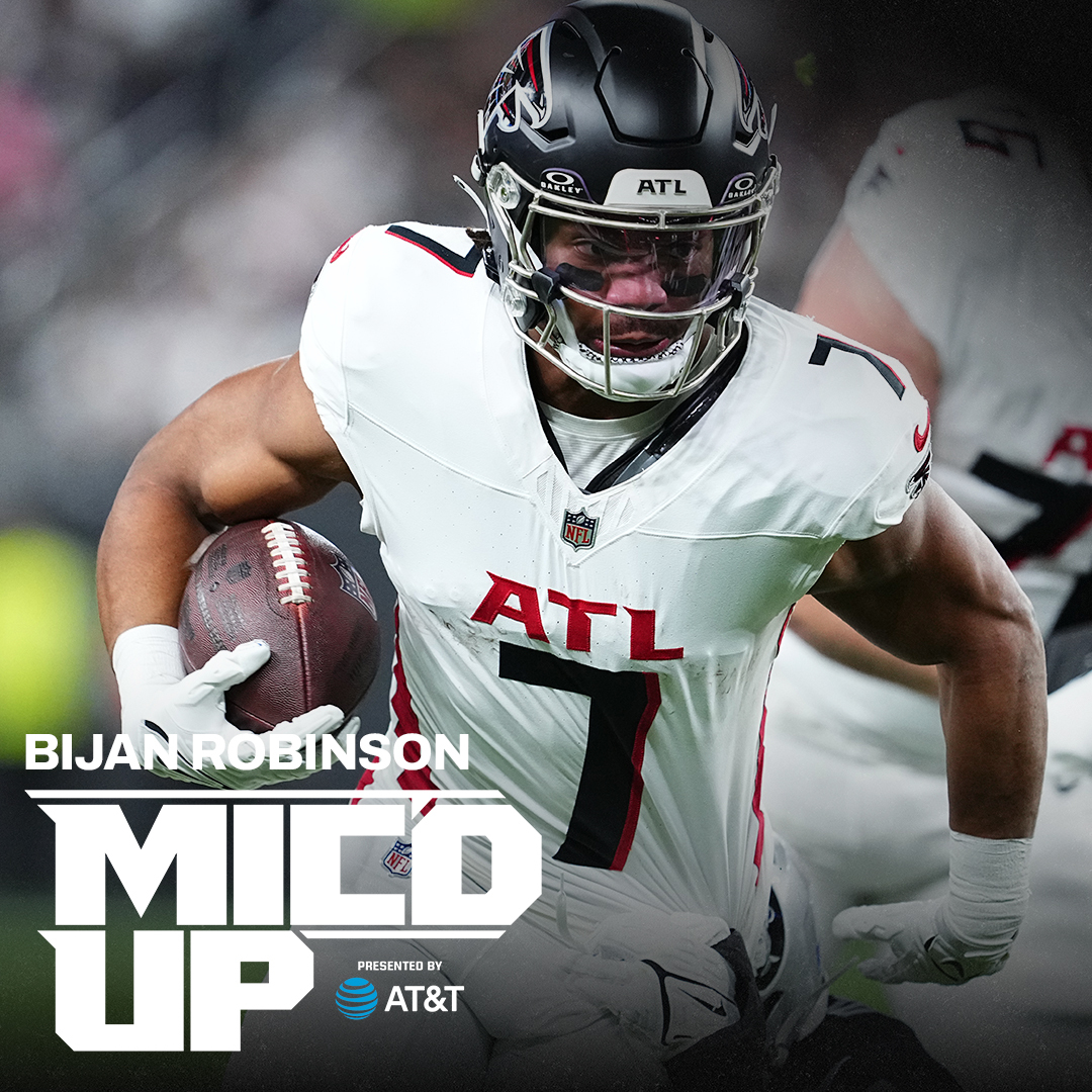 First career 1,000-yard rushing season and a hot mic 🎙️ #ProBowlVote x Bijan Robinson