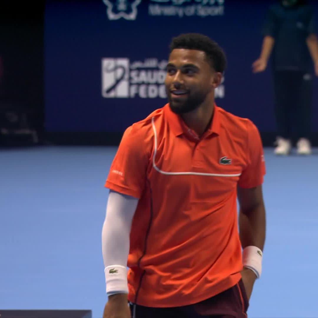 Unconventional but effective 😅 Arthur Fils #NextGenATPFinals