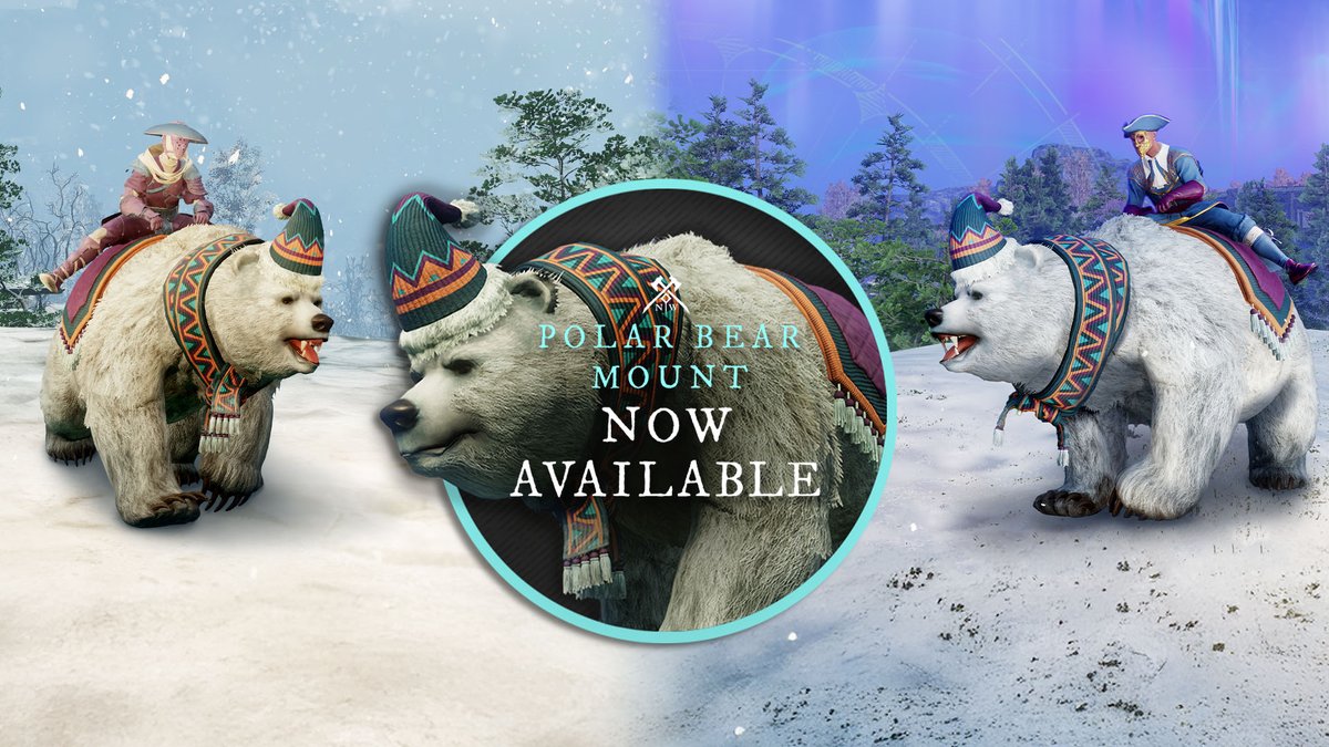 Our new Polar Bear Mount is ready for winter❄️ Available in the in-game store.