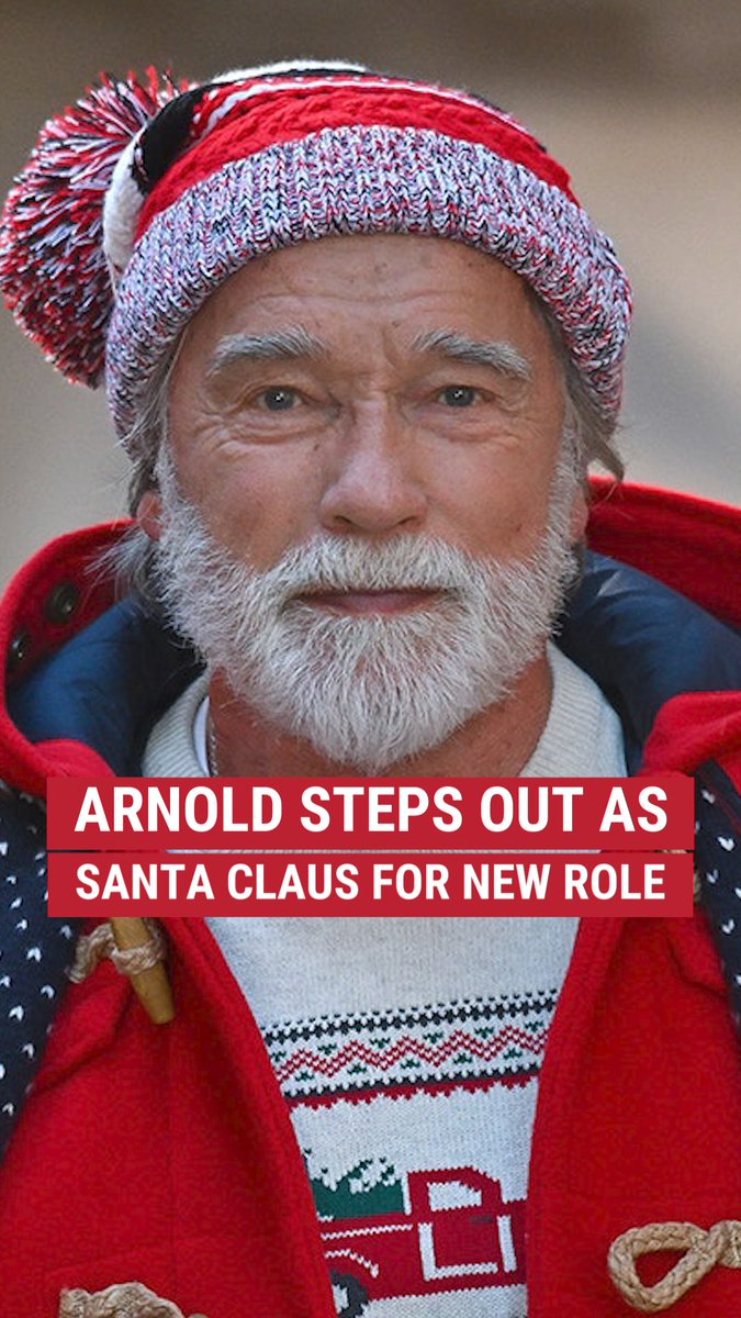 SANTA CLAUS IS COMING TO TOWN: Arnold Schwarzenegger was spotted in New York City embracing the holiday sprit for his first feature film in five years, 'The Man with the Bag.' 🎅