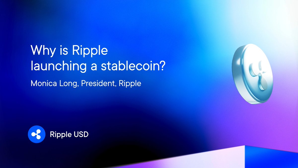 The stablecoin market is growing, but trust, compliance, and utility are critical. 🪙 Enter Ripple USD: Ripple President Monica Long explains why Ripple built $RLUSD to set a new benchmark for stablecoins.