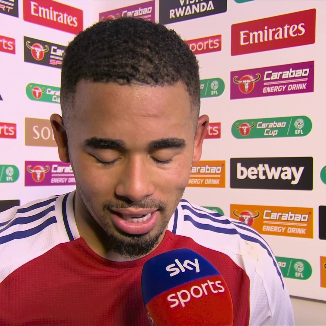 Gabriel Jesus: “Sometimes I have this problem with luck scoring goals, but obviously I can score goals! When I don’t score, they want our striker to score goals - I agree with that - that’s why I’m working a lot in training.” 🎩 🎥 Sky Sports Football