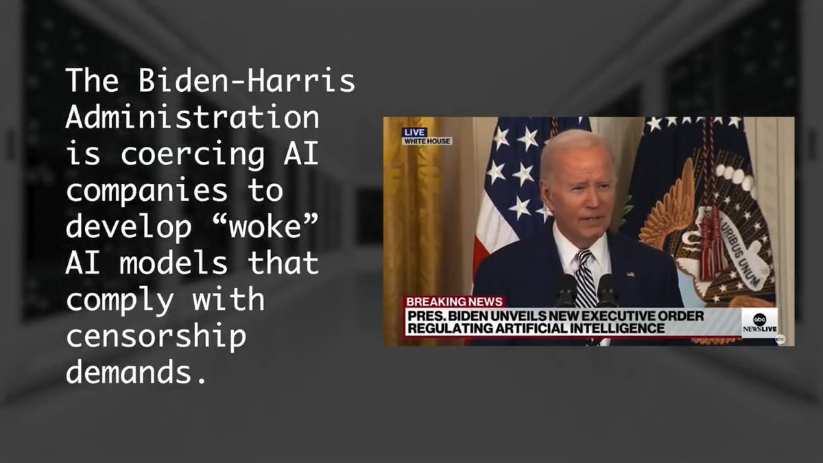 NEW REPORT: CENSORSHIP’S NEXT FRONTIER THE FEDERAL GOVERNMENT’S ATTEMPT TO CONTROL AI TO SUPPRESS FREE SPEECH The Biden-Harris Administration has pushed companies to create woke, biased AI models and censor American speech.
