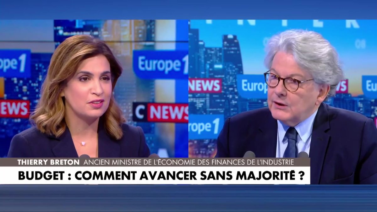 "On ne peut pas continuer à être le pays au monde qui a le plus grand taux de dépenses publiques" déclare Thierry Breton #LaGrandeITW #Europe1