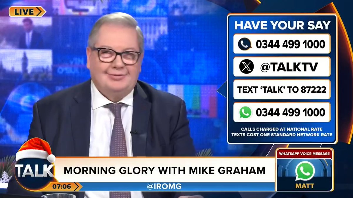 Mike Graham receives a festive voice note from Matt about Keir Starmer. Mike Graham 🇬🇧