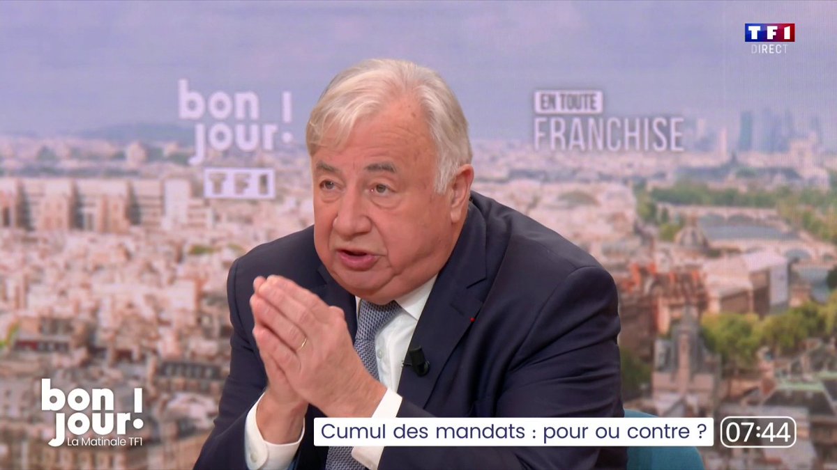 Gérard Larcher pense que c’est une super bonne idée de rétabli le cumul des mandats. C’est normal, il est comme Bayrou, il travaille si peu qu’il pourrait en avoir 10, il ne le sentirait même pas.