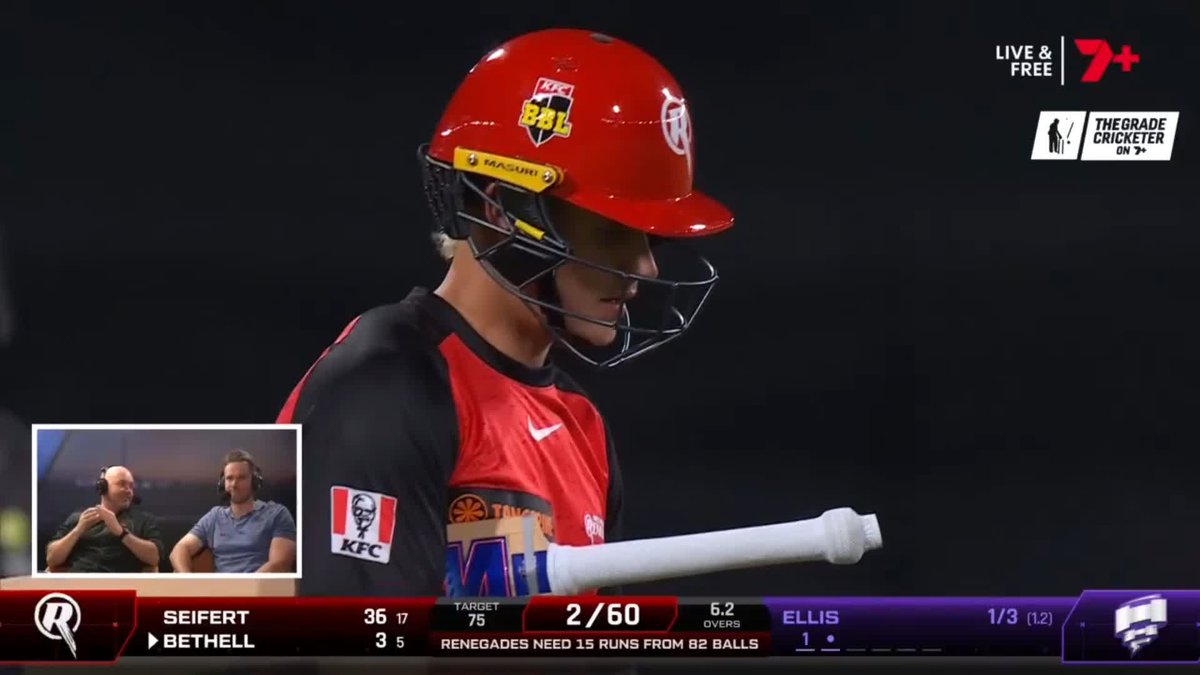 "You might be good in England. You might be good in New Zealand... "But can you do it on a Thursday night in Geelong?" The The Grade Cricketer call of Jacob Bethell's dismissal 😂 #BBL14