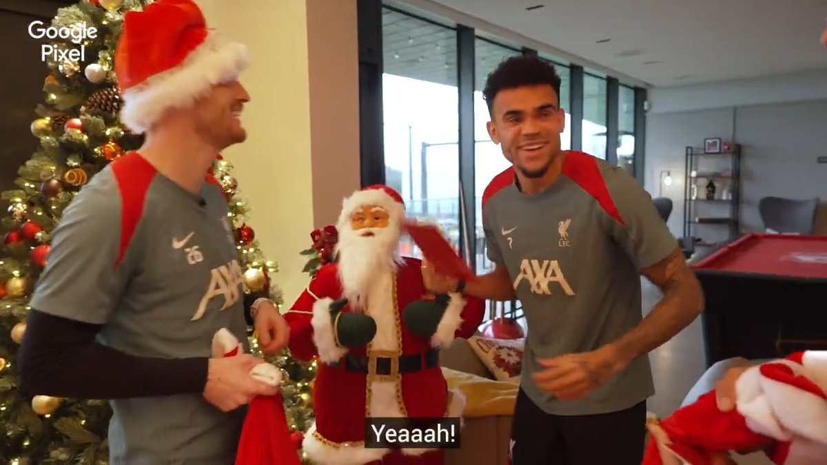 Christmas has come early for the Reds 🎅 With a little help from Google Pixel and Gemini Live, Trent and Robbo pick out gifts for their teammates... and get quite the reaction from their Christmas cards 🤣🎁 #Ad