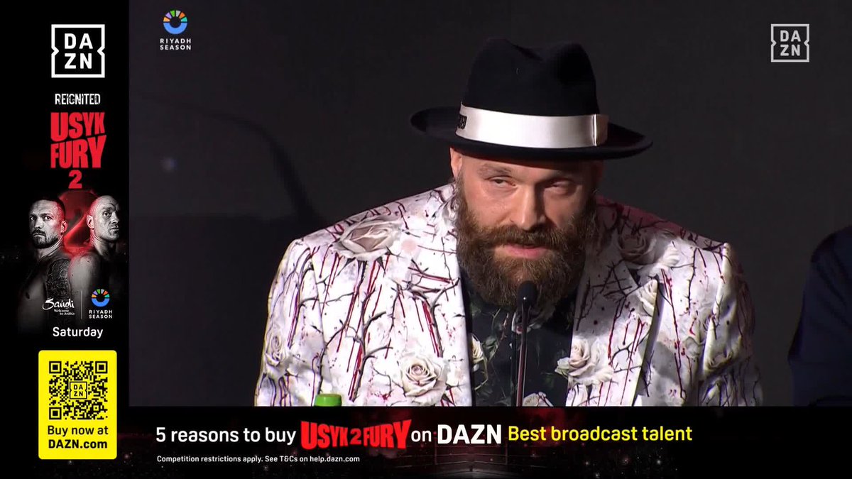 No games from TYSON FURY. The message is clear... 🎬 Matchroom Boxing #UsykFury2 | #TysonFury | #RiyadhSeason