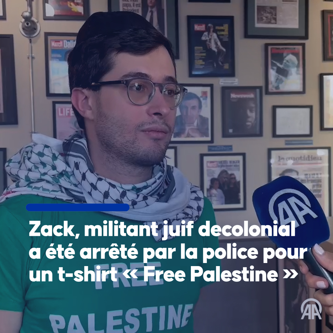 « Le motif de mon action c’était de dénoncer le génocide en cours à Gaza » #Zack, militant decolonial a été arrêté par la police pour avoir arboré un t-shirt Free Palestine 🇵🇸 au tribunal judiciaire de #Paris ce jeudi